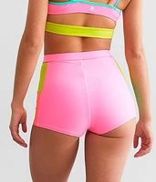 Around The Block Retro Neon Swim Short
