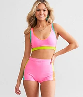 Around The Block Neon Swim Top
