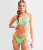Neon Scrunch Swim Top