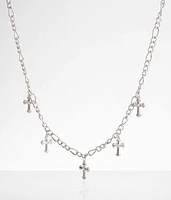 boutique by BKE Multi Cross Charm Necklace