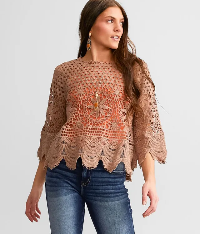 Daytrip Eyelash Crochet Lace Top