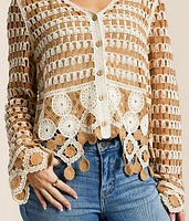 Mixed Stitch Crochet Cardigan