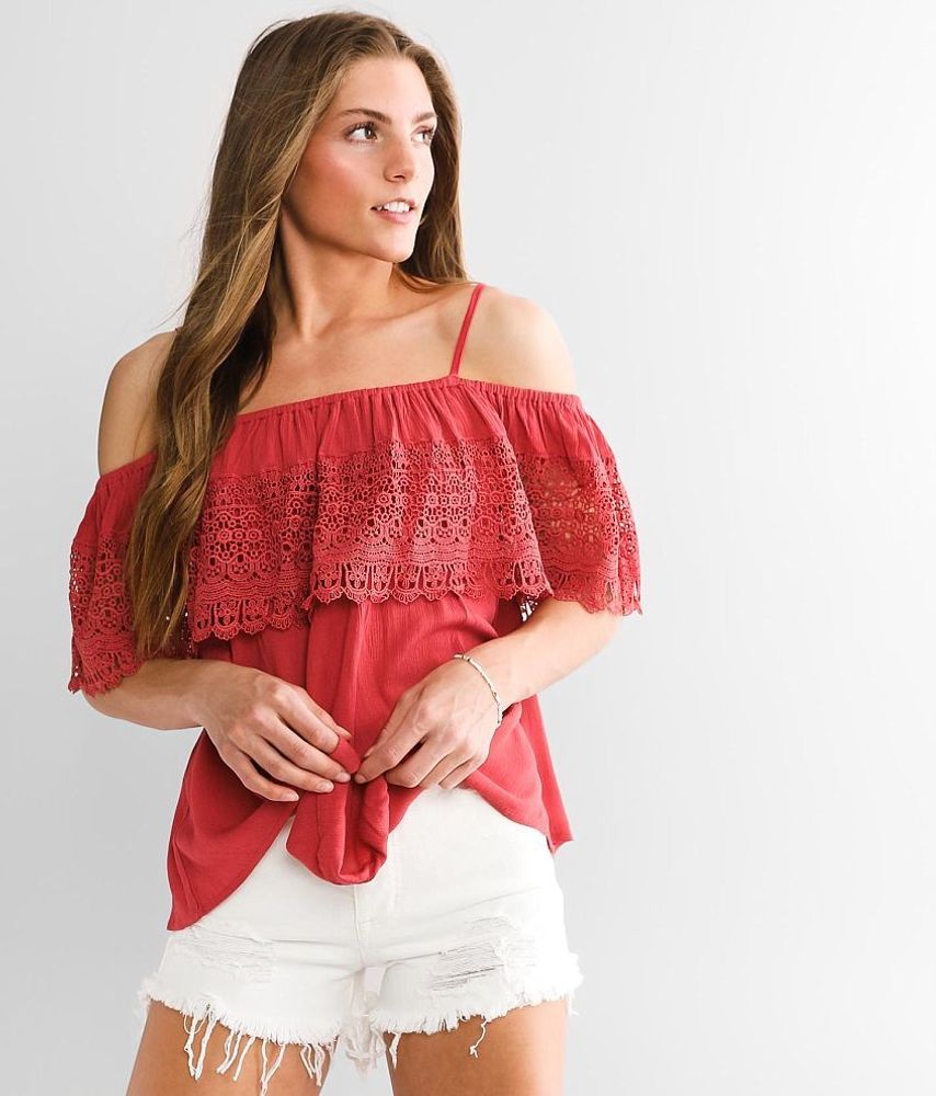 Ultra Pink Off The Shoulder Top