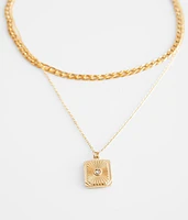 Embossed Pendant Necklace