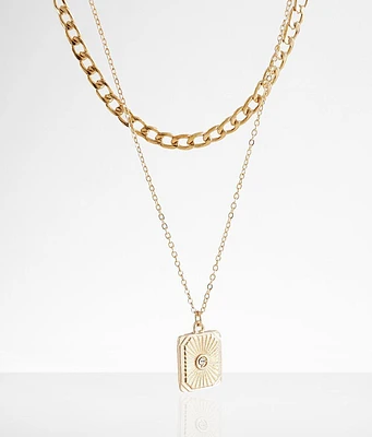 Embossed Pendant Necklace