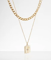 Embossed Pendant Necklace