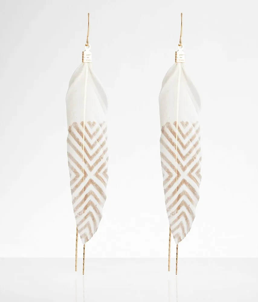 boutique by BKE Feather Drop Earring