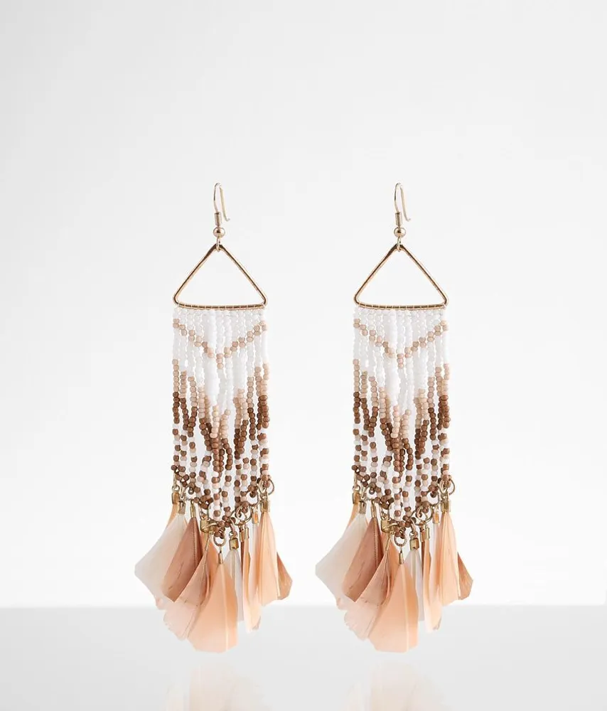 boutique by BKE Feather Drop Earring