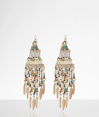 boutique by BKE Beaded Fringe Drop Earring