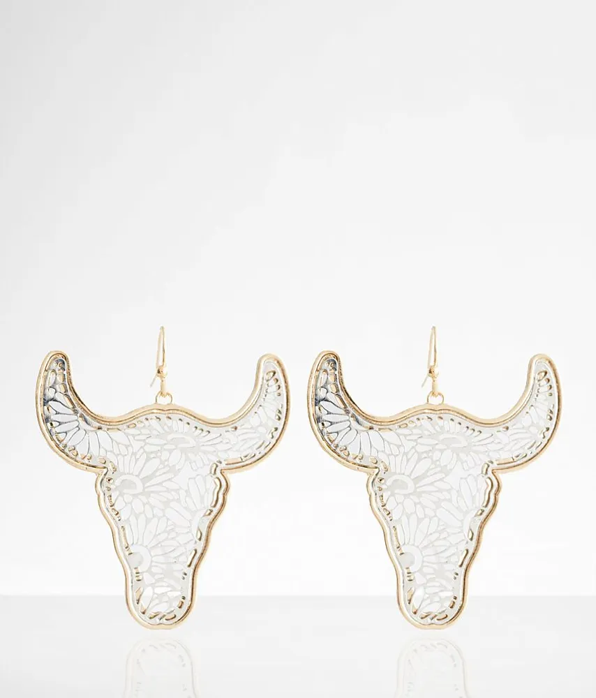 boutique by BKE Cut-Out Steer Earring