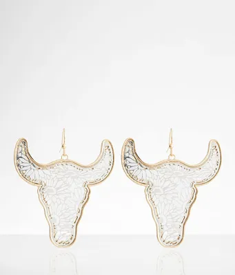 boutique by BKE Cut-Out Steer Earring