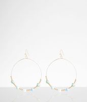 boutique by BKE Beaded Hoop Earring