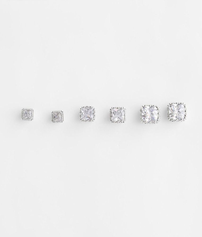 boutique by BKE 3 Pack Square Earring Set