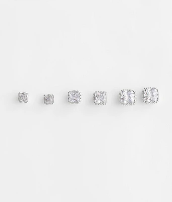 3 Pack Square Earring Set