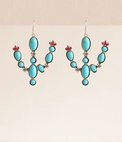 Turquoise Cactus Earring