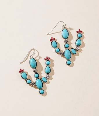 Turquoise Cactus Earring