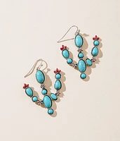 Turquoise Cactus Earring