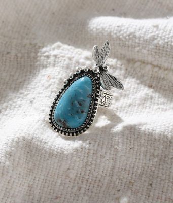 Sterling & Stitch Turquoise Stretch Ring
