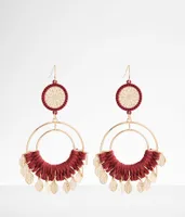 boutique by BKE Thread Wrapped Drop Earring