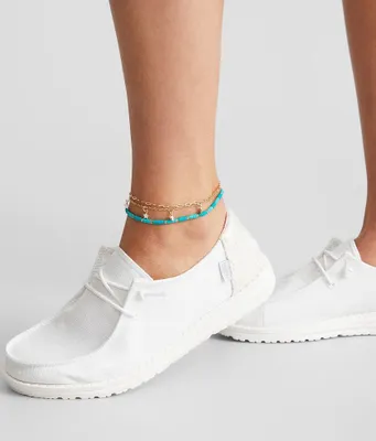 boutique by BKE 3 Pack Star Ankle Bracelet Set