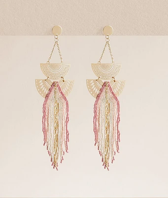 boutique by BKE Beaded Fringe Earring