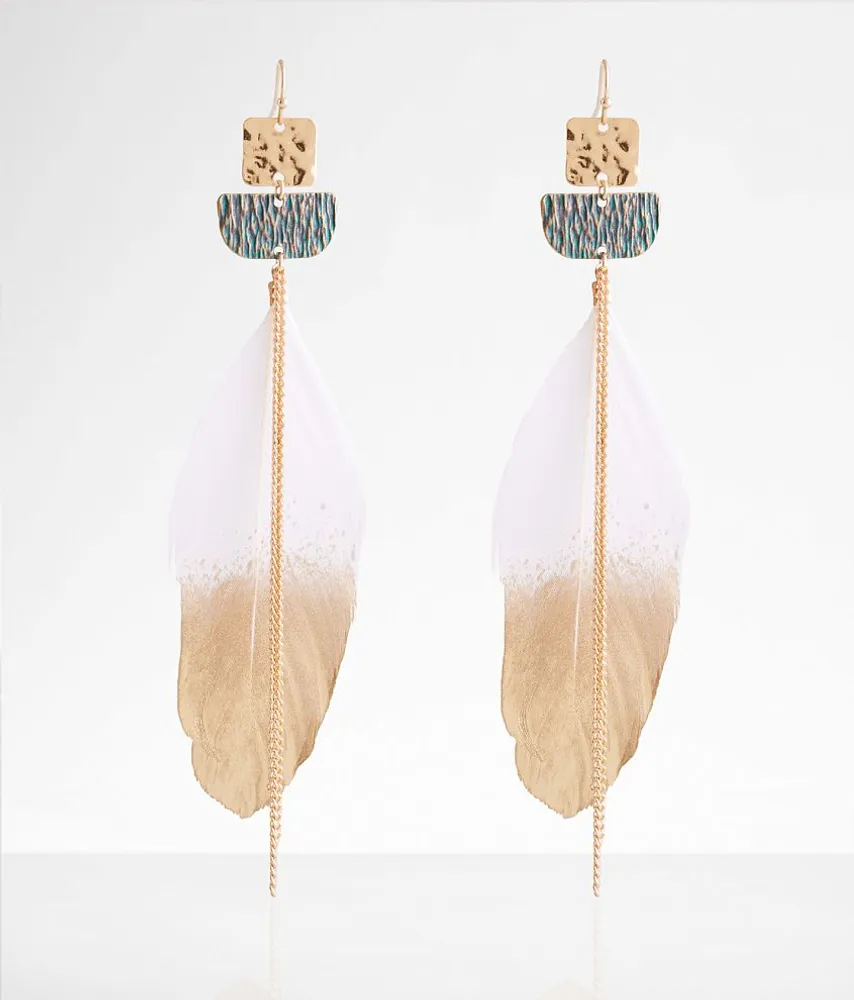 boutique by BKE Feather Drop Earring