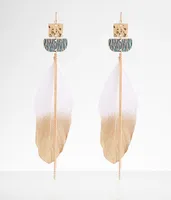 boutique by BKE Feather Drop Earring