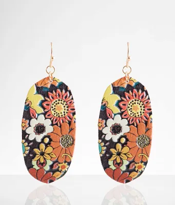 boutique by BKE Retro Painted Flower Earring