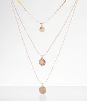 boutique by BKE Triple Pendant Tiered Necklace