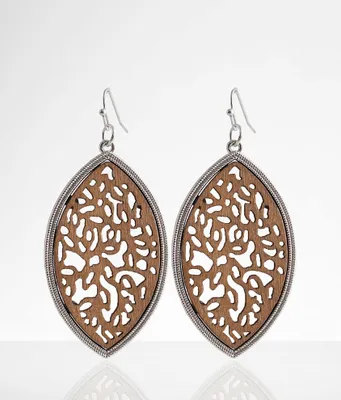 boutique by BKE Wood Cut-Out Drop Earring