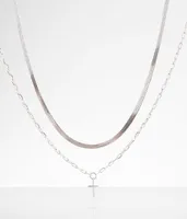 boutique by BKE 2 Pack Cross Necklace Set
