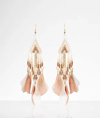 boutique by BKE Feather Drop Earring