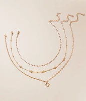 3 Pack Clover Necklace Set