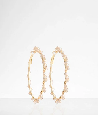 Beaded Hoop Earring