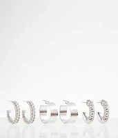 boutique by BKE 3 Pack Mixed Hoop Earring Set