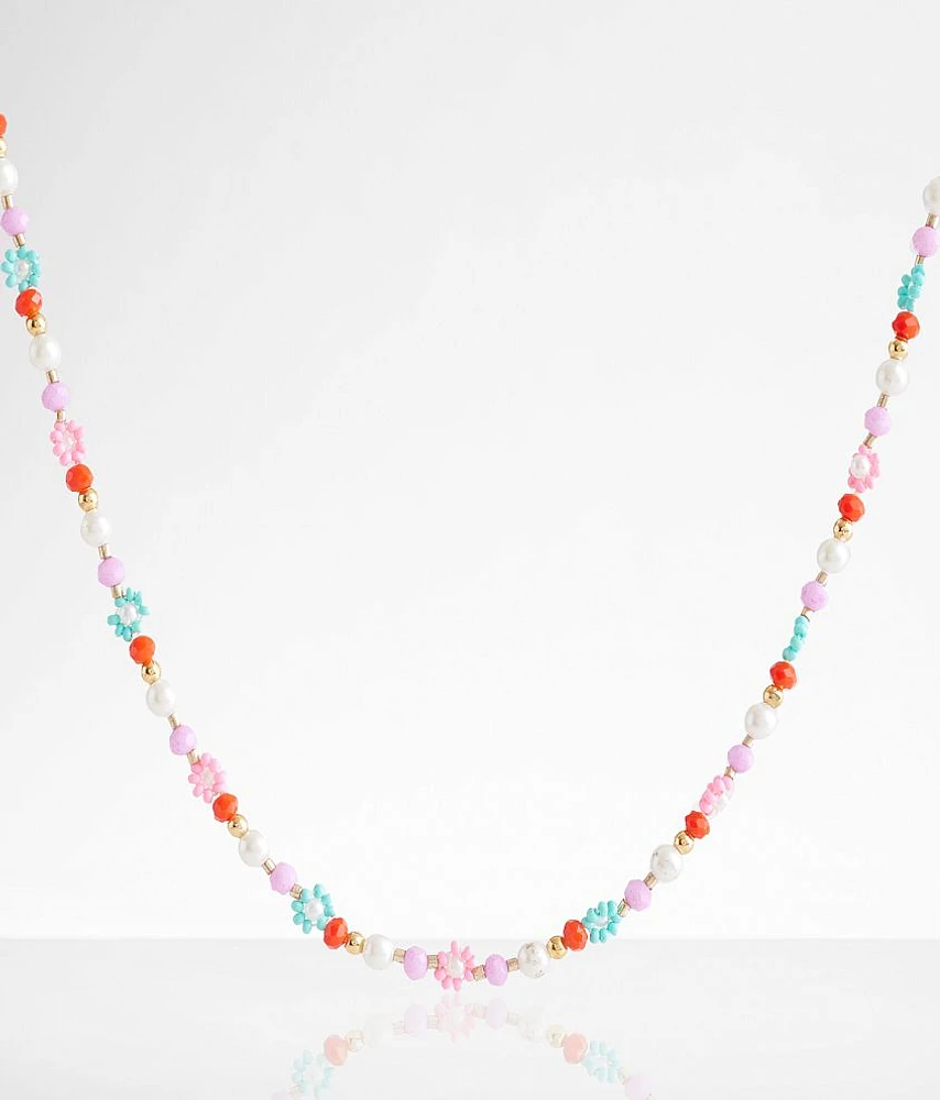 boutique by BKE Floral Bead Necklace