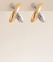 Mixed Metal Hoop Earring