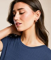 Mixed Metal Hoop Earring