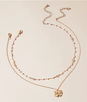 2 Pack Bow Necklace Set