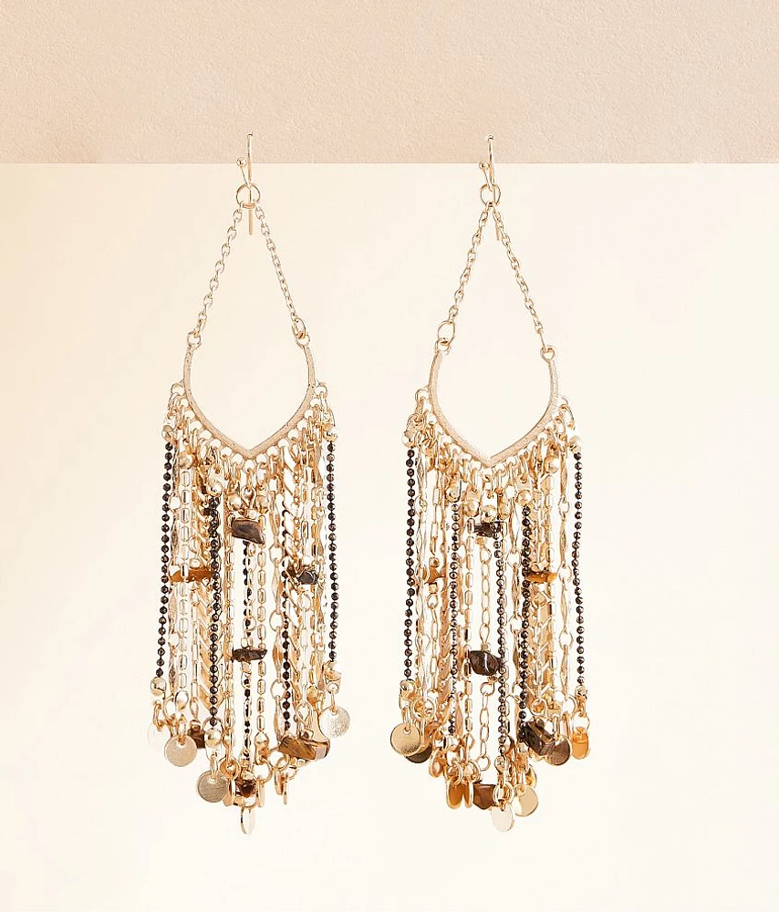 boutique by BKE Fringe Glitz Drop Earring