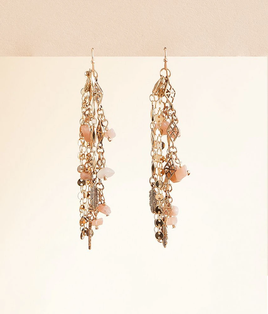 boutique by BKE Stone Fringe Drop Earring