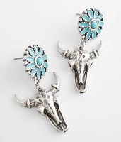 Turquoise Steer Earring