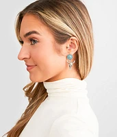 Turquoise Steer Earring