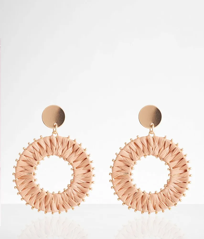 boutique by BKE Raffia Hoop Earring