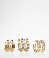 boutique by BKE 3 Pack Hoop Earring Set