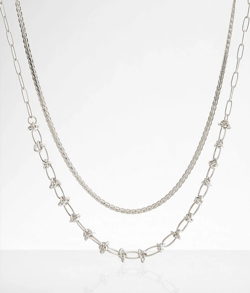 2 Pack Chain Necklace Set