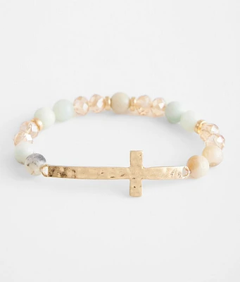 BKE Cross Beaded Bracelet