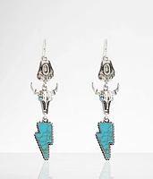 boutique by BKE Turquoise Western Drop Earring