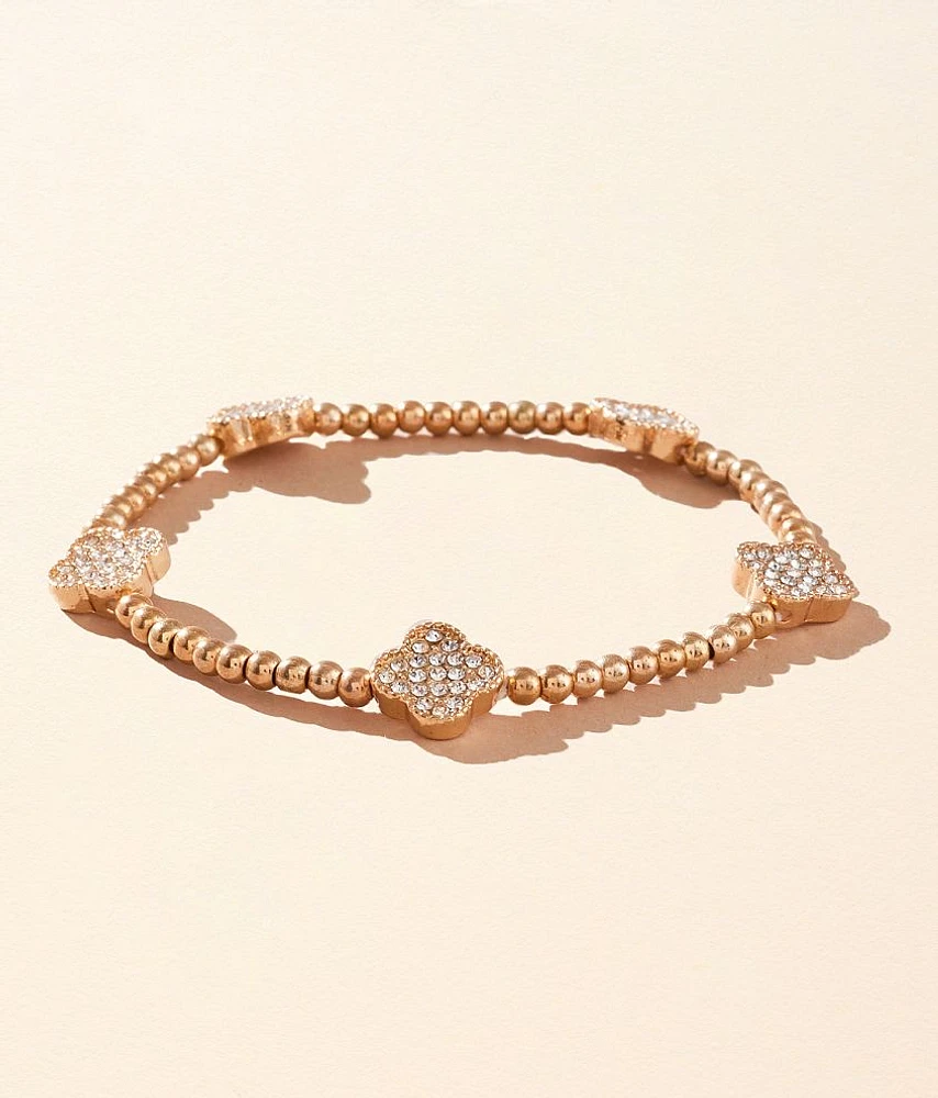 BKE Glitz Clover Bracelet