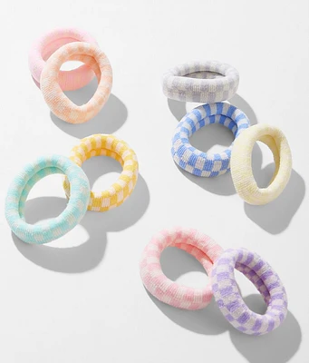 9 Pack Checkered Ponytails